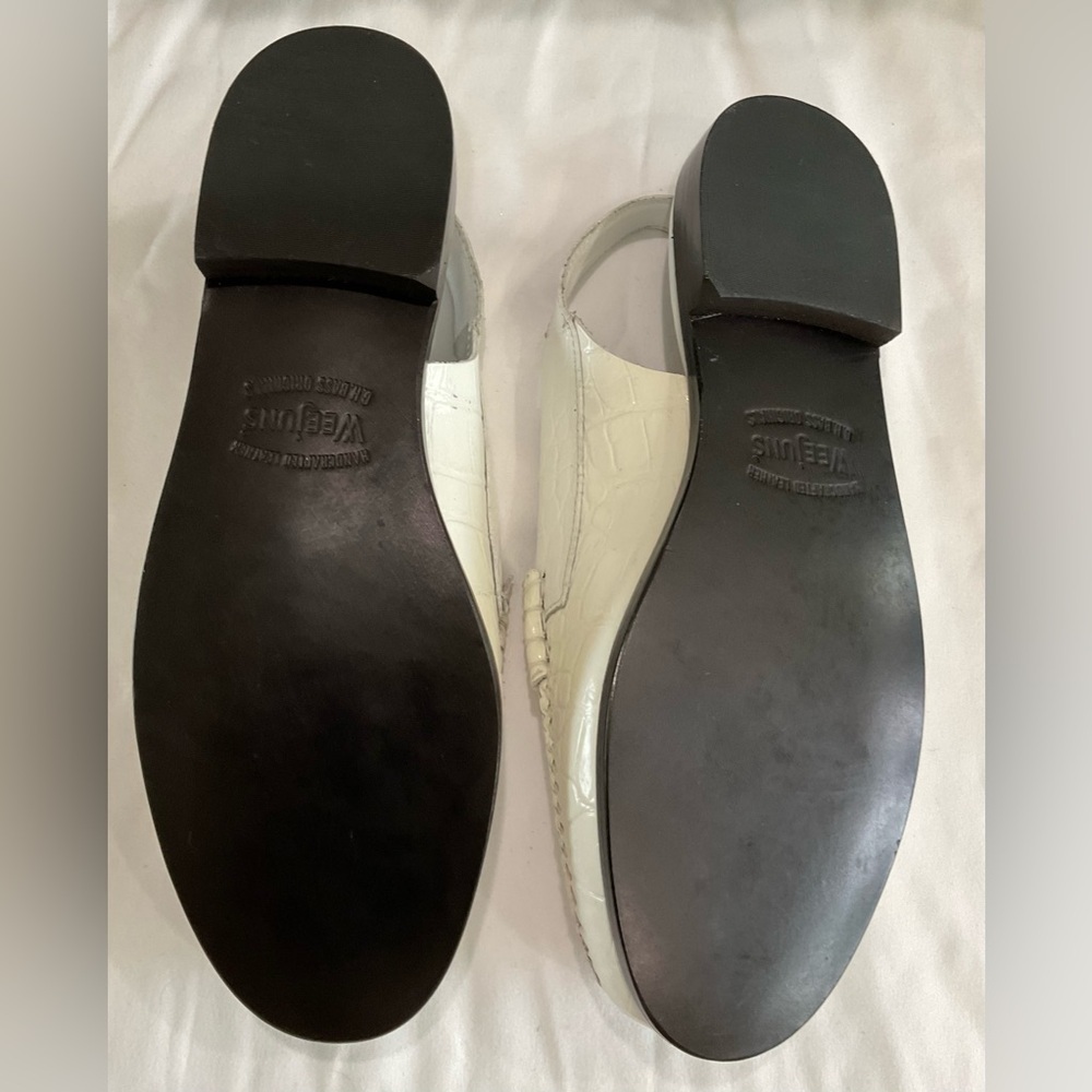 NWT Whitney Croc-Embossed Slingback Penny Loafers - Picture 6 of 7